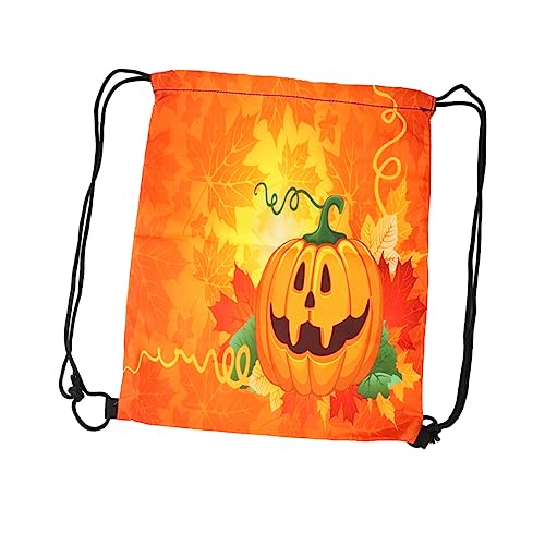 Amosfun Halloween-Tasche mit Kordelzug Halloween-Süßigkeitssäcke Geschenkbeutel halloween behälter für süßigkeiten halloween süßigkeiten eimer halloweendeko Halloween-Süßigkeitstüte Orange von Amosfun