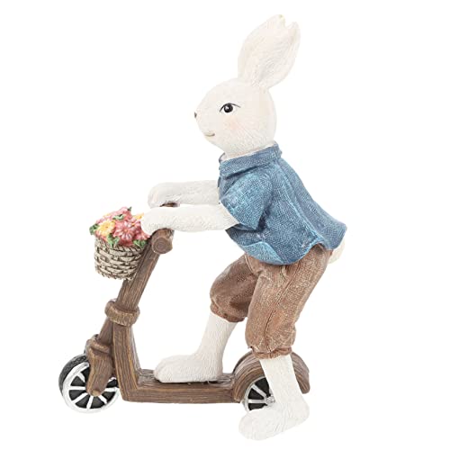 Amosfun Harz Bunny Craft Cartoon Bunny Modell Miniatur Kaninchen Figur Desktop Kaninchen von Amosfun