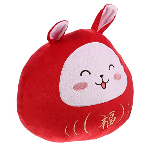 Amosfun Hasenpuppe Badespielzeug für Babys Kuschelpuppe Hasen Kuscheltier Hasen plüschtier Rabbit Toys bequemes Kinderspielzeug entzückendes Kinderspielzeug PP Baumwolle rot von Amosfun