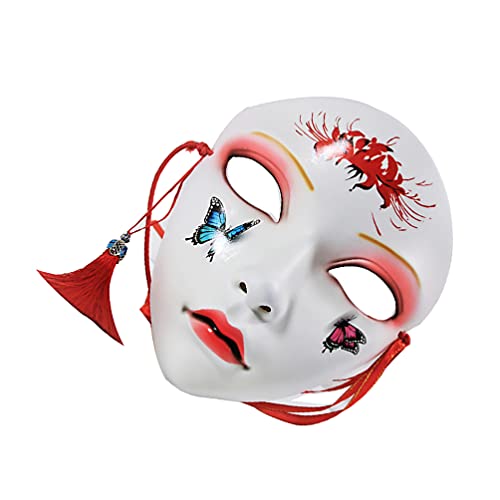 Amosfun Japanische Kabuki-Kitsune-Masken, Cosplay-Masken für Maskerade, chinesischer Stil, Cosplay-Masken, 18,5 x 16,5 cm (UVT03Y63E4IXXK2523E16SW1) von Amosfun