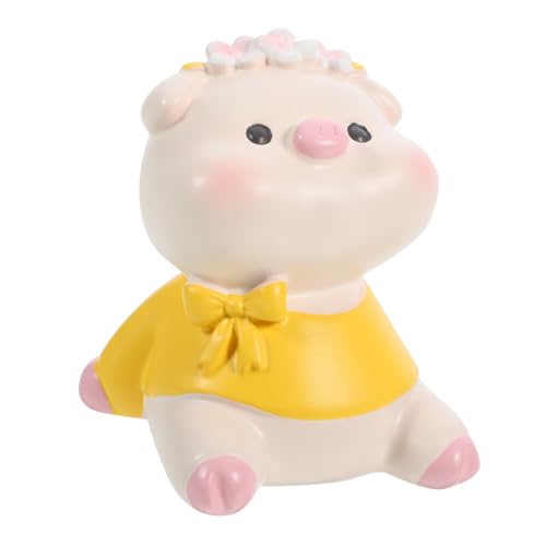 Amosfun Kleine Tierfiguren Winzige Schweinchenstatuen Schweinchenfiguren Tiermodell Miniaturfiguren Schweinefiguren Miniatur-Schweinchen-schmuck Tierfigur Harz von Amosfun