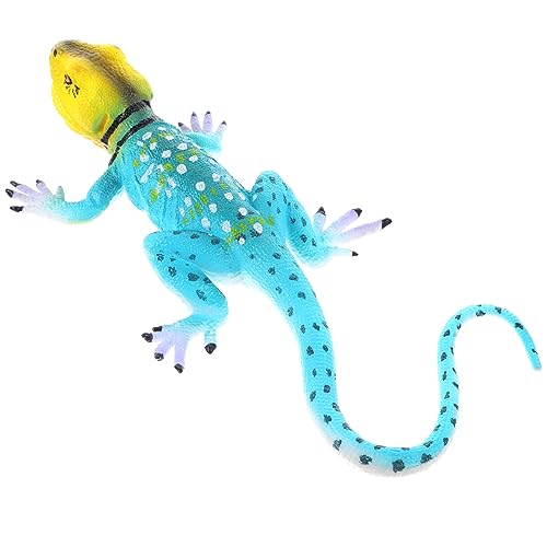 Amosfun Spielzeug Künstliche Leopard Bausatz Eidechsen-Ornament Sphagnum Hängematte Drachen-Kuchen-Deckel Schildkröte Wilde Reptilienfigur Eidechsenfigur Eidechsenskulptur Dinosaurier PVC von Amosfun