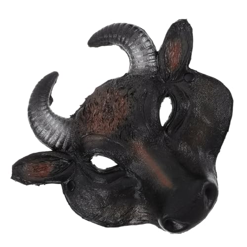 Amosfun Kuhmaske Halloween- Stier Cosplay Kopfbedeckung Gruselige Ganzkopfmaske Aus Dämonenmaske Partymasken Halloween-tiermasken Maskerade-masken Zubehör Abschlussball Pu von Amosfun