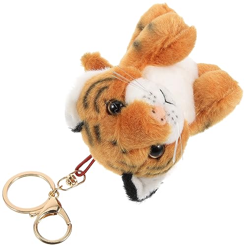 Amosfun Kuscheltier Tiger Schlüsselanhänger üßer üsch Tiger Anhänger Tierisches Accessoire Für Taschen Rucksäcke Und von Amosfun