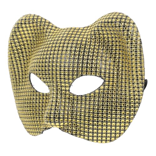 Amosfun Leopardenmaske goldene maske Halloween-Maske Partymasken Maskenball Atemberaubende Maske Modelliermaske mit Leopardenkopf Maske halbes Gesicht Tiermaskerade Maskerade-Maske Plastik von Amosfun