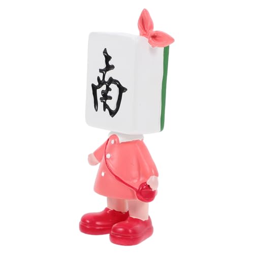 Amosfun Mahjong Puppe Desktop Mahjong Figur Mahjong Dekoration Anziehpuppe Auto Armaturenbrett Dekoration Desktop Mahjong Statue Traditionelle Chinesische Statue Chinesische Panda von Amosfun