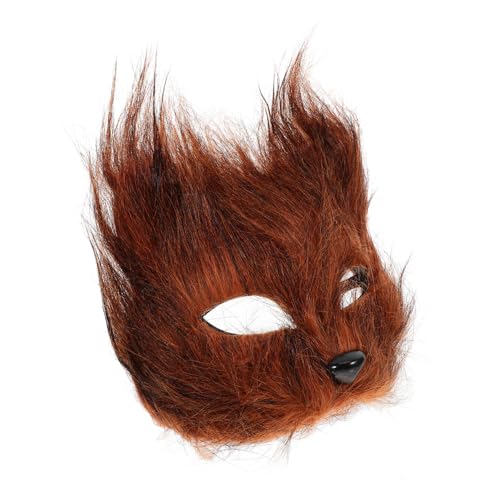 Amosfun Maske Halloween-Partybevorzugung pelziges Kostüm Fuchs zum Dekorieren Halloween-Kostüm Partyzubehör Halloween-Party- Halloween- Cosplay-Kostüme Kunstpelz Brown von Amosfun