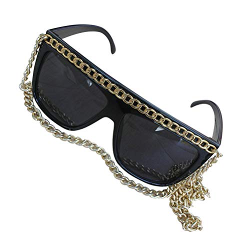 Amosfun Neuheit Brillen mit Goldkette Party Lustige Sonnenbrille Hip Hop Karneval Nacht Party Foto Prop von Amosfun