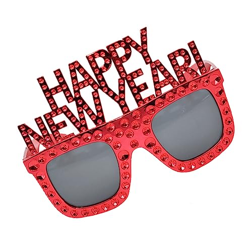 Amosfun Neujahrsbrille 2023 Silvester Partybrille Kinderbrille 2023 Jahre Brillen Bulk-sonnenbrille Partydekoration Sonnenbrille Kinder Sonnenbrille Herren Lustige Brillen Spaß Plastik Rot von Amosfun