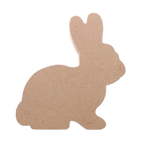 Amosfun Osterhase drinnen Wurf Pellets Dekorationen Korb kinderspielzeug Ostern basteln für Ostern Schulhandwerksprojektmodell Holzhase schmückt zum Selbermachen Brown von Amosfun