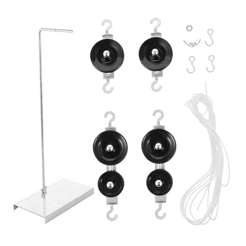 Amosfun Physik Experiment Flaschenzug Fach Fach Riemenscheiben Galvanisierter Halter Seile Mechanisches Lernspielzeug für Schüler zur Hebekraft Demonstration Amosfun Physik Experiment Flaschenzug Fach Fach Riemenscheiben Galvanisierter Halter Seile Mechanisches Lernspielzeug für Schüler zur Hebekraft Demonstration von Amosfun