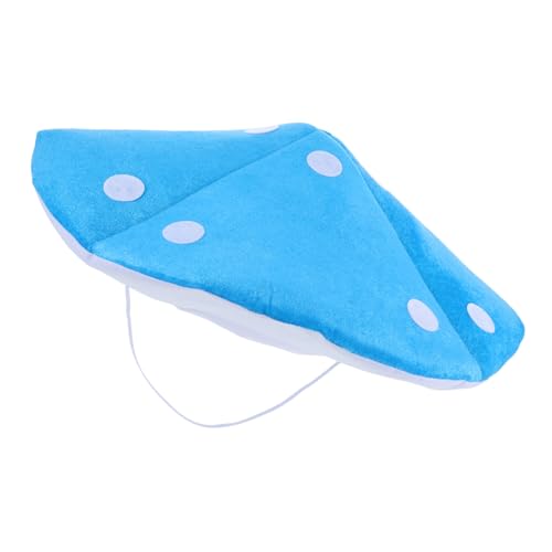 Amosfun Pilzkappe Kostümhut Lustiger Hut Einzigartiger Hut Übergroßer Hut Rollenspiel Hut Kawaii Cosplay Hut lustiger Essenshut für Erwachsene Pilzhut-Requisite Pilzmütze Stoff Sky-blue von Amosfun