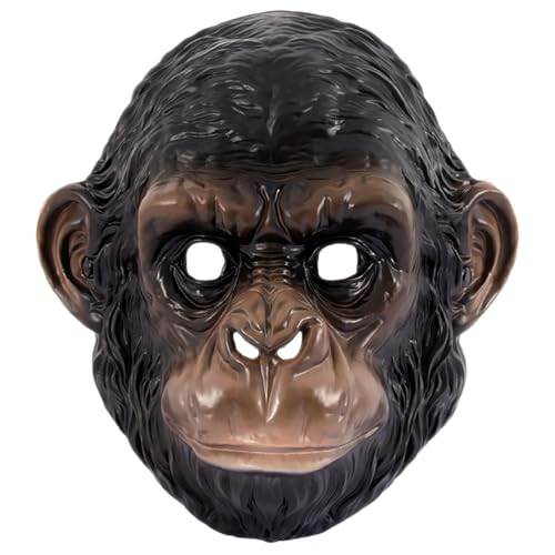 Amosfun Realistische Gorilla-Maske Halloween-Party Festival Tiermaske Für Cosplay-Party Gruselige Maske Für Festivals Einzigartige Tiermaske Für Outdoor-Events von Amosfun