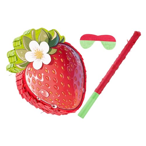 Amosfun Rotes Erdbeer-piñata Partyspiel mit Stock und Augenbinde Strapazierfähige Pappe Bunte Krepppapier-dekoration Einfach zu Befüllen für Sommer-geburtstagsfeier und Erdbeer-mottoparty Amosfun Rotes Erdbeer-piñata Partyspiel mit Stock und Augenbinde Strapazierfähige Pappe Bunte Krepppapier-dekoration Einfach zu Befüllen für Sommer-geburtstagsfeier und Erdbeer-mottoparty von Amosfun