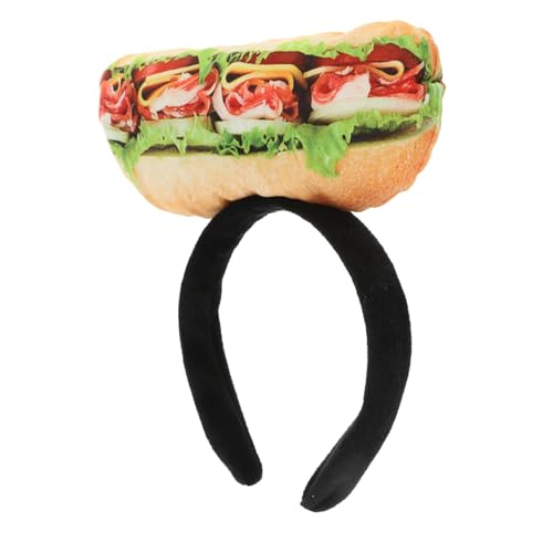 Amosfun Sandwich-stirnband Sandwich-elemente-haarband Sandwich-kopfschmuck Party-cosplay-stirnband Kostüm Stirnband Haarband-party-ornament Schöner Kopfschmuck Aus Essen Partyzubehör Stoff von Amosfun