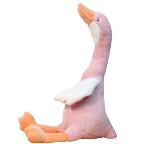 Amosfun Schwan Plüschtier Kuscheltier tierische bescherung Tierische Dekoration nachsprechende stofftiere Plüsch Stofftier Plüschschwan PP Baumwolle Rosa von Amosfun