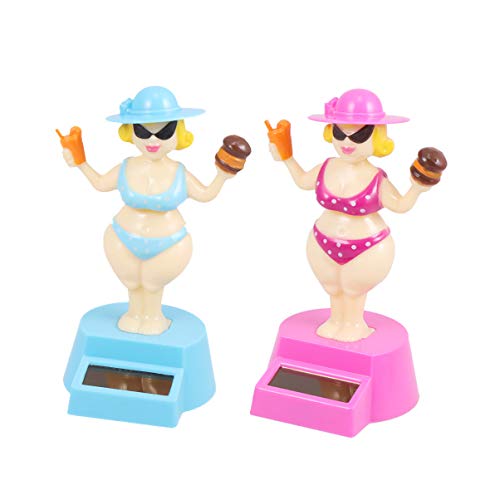 Amosfun Solar tanzfiguren Auto dekor Spielzeug tänzerin Puppe Desktop Dekoration Favor Bikini mädchen geformt (zufällige Farbe) von Amosfun