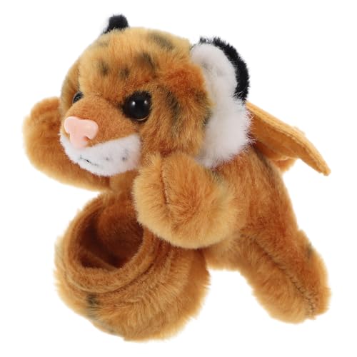 Amosfun Tiger Plüsch Stofftier Snap Armband Tiger Puppet Jungen Und Mädchen Spielzeug Weiches Armband Dschungel Geburtstagsparty von Amosfun