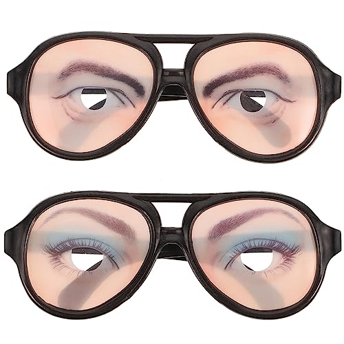 Amosfun Trick Spielzeug 2Pcs Männlich- Weibliche Augen Brille Disguise Brillen Neuheit Sonnenbrille Streich Requisiten für Weihnachten Geburtstag Favor ( Random, (51CMTICN131R4011BQX9) von Amosfun