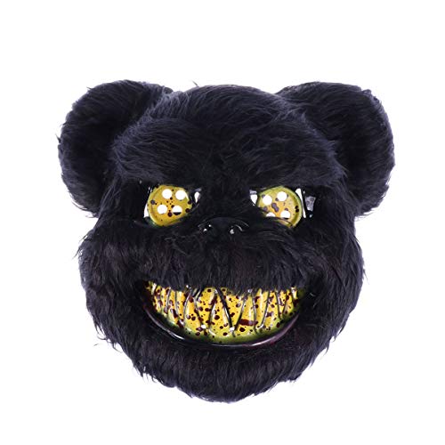 Amosfun gruselige Halloween Masken blutiger bär Maske Horror Tier Maske Halloween kostüm Cosplay Maske (schwarz) von Amosfun