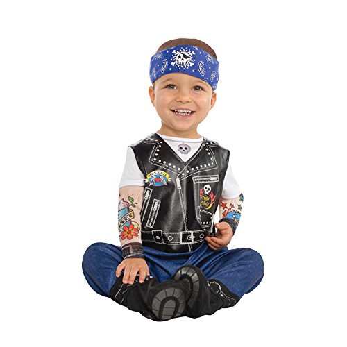 Amscan Dress Up 9900882 - Baby Biker Kostüm, nicht einfarbig, 12-24 Monate von amscan