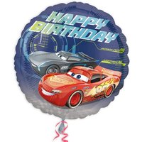 Cars 3 runder Folienballon für Carsparty mit Happy Birthday, 34cm von Amscan Europe GmbH