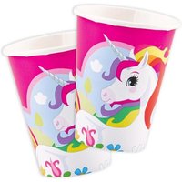 Einhorn Becher, 8er, 250ml von Amscan Europe GmbH