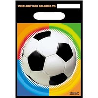 Fußball Partytüten 8er Pack, Folie, Tütchen mit Feld zum Beschriften von Amscan Europe GmbH