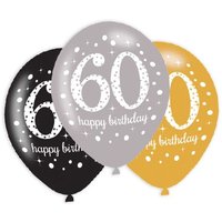 Latexballons 60. Geburtstag, 6er Pack, 27,5cm von Amscan Europe GmbH