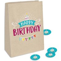 "My Happy Birthday" Geschenktüten 4 Stk, 15cm x 20,5cm von Amscan Europe GmbH