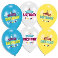 "My Happy Birthday" Luftballons 6 Stk, Ø 27,5cm von Amscan Europe GmbH