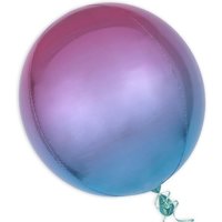 "Orbz" Folienballon in Lila-Blau, kugelrund, Ø 38cm von Amscan Europe GmbH