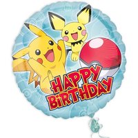 Pokemon, runder Folienballon, 34cm, Lieferung mit Heliumfüllung möglich von Amscan Europe GmbH