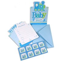 Welcome Baby Boy Einladungskarten, 8er Pack, plus Umschläge u. Sticker von Amscan Europe GmbH