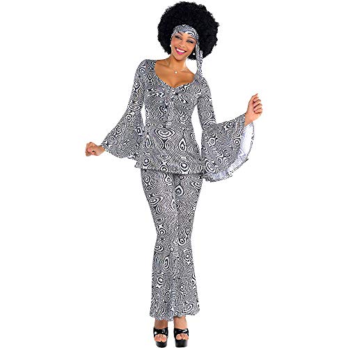 amscan 844231 Adult Womens Disco Dancing Queen Fancy Dress Costume UK Dress Size 10-12 von amscan