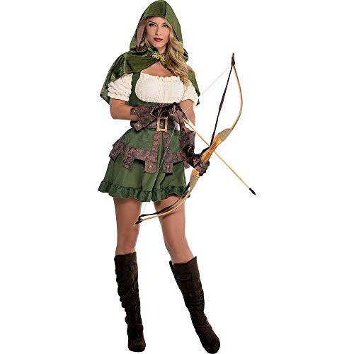 amscan set high (PKT) (844571-55) Adult Ladies Robin Hoodie Costume (Small),Mehrfarbig von amscan