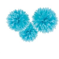 Amscan Dekobälle Fluffy hellblau Ø40cm 3 Stück von Amscan