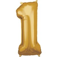 Amscan Folienballon Zahl 1 gold 33x86cm von Amscan