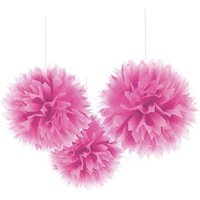 Amscan Hängedeko Pom Pon pink 40,6cm 3 Stück von Amscan