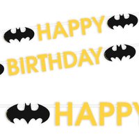 Batman Happy Birthday-Buchstabenkette 1,8m von Amscan