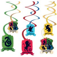 Deko-Spiralen "Harry Potter" aus Pappe, 6er Pack, 60cm von Amscan