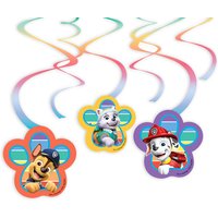 Deko-Spiralen "Paw Patrol" aus Pappe, 6er Pack, 60cm von Amscan