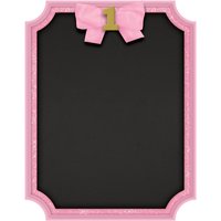 Kreidetafel-Schild zum 1. Geburtstag in pink, Holz, 23cm x 18cm von Amscan