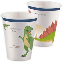 Partybecher mit Dinosauriermotiv, 8er Pack, 250ml von Amscan