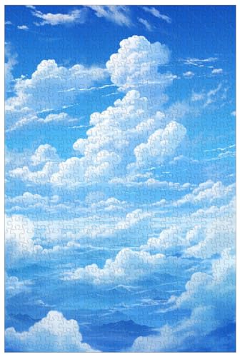 AmsoAn Holzpuzzles, Blauer Himmel, Wolken, Puzzle, Lernspiele, Lernspielzeug Für Erwachsene Und Jugendliche/a/1000 von AmsoAn