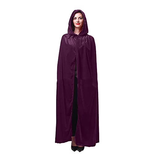 Amxleh Damen Halloween Kostüm Mittelalterliche Kapuzenrobe Zaubererumhang Umhang Gothic Kleidung Damen kleid mit Kapuze Vintage Halloween Kostüm Renaissance Festlich Cosplay Karneval Kostüm von Amxleh