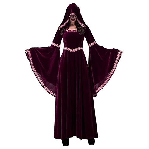 Amxleh Damen Mittelalter Kleid Gehrock Renaissance Kostüm Vintage Uniform Karneval Fasching Party Cosplay Kostüm Halloween Kostüme mittelalterliches viktorianisches Kostümkleid Renaissance kleid von Amxleh