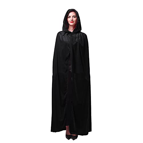 Amxleh Halloween Kostüm Damen Mittelalterliche Kapuzenrobe Zaubererumhang Umhang Gothic Kleidung Damen kleid mit Kapuze Vintage Mittelalter Kostüm Renaissance Festlich Cosplay Karneval Kostüm von Amxleh