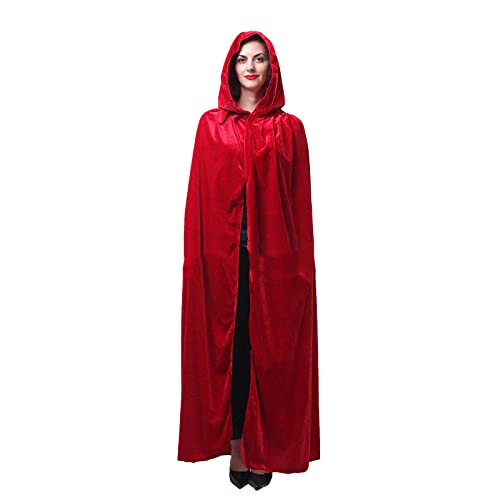 Amxleh Halloween Kostüm Damen Mittelalterliche Kapuzenrobe Zaubererumhang Umhang Gothic Kleidung Damen kleid mit Kapuze Vintage Mittelalter Kostüm Renaissance Festlich Cosplay Karneval Kostüm von Amxleh