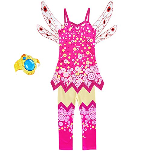 Amycute Faschingskostüme Mädchen Party Kostüm Karneval Party Outfits Cosplay für Mädchen, mit Flügel und Hose Verkleidung Costume Mädchen von Amycute